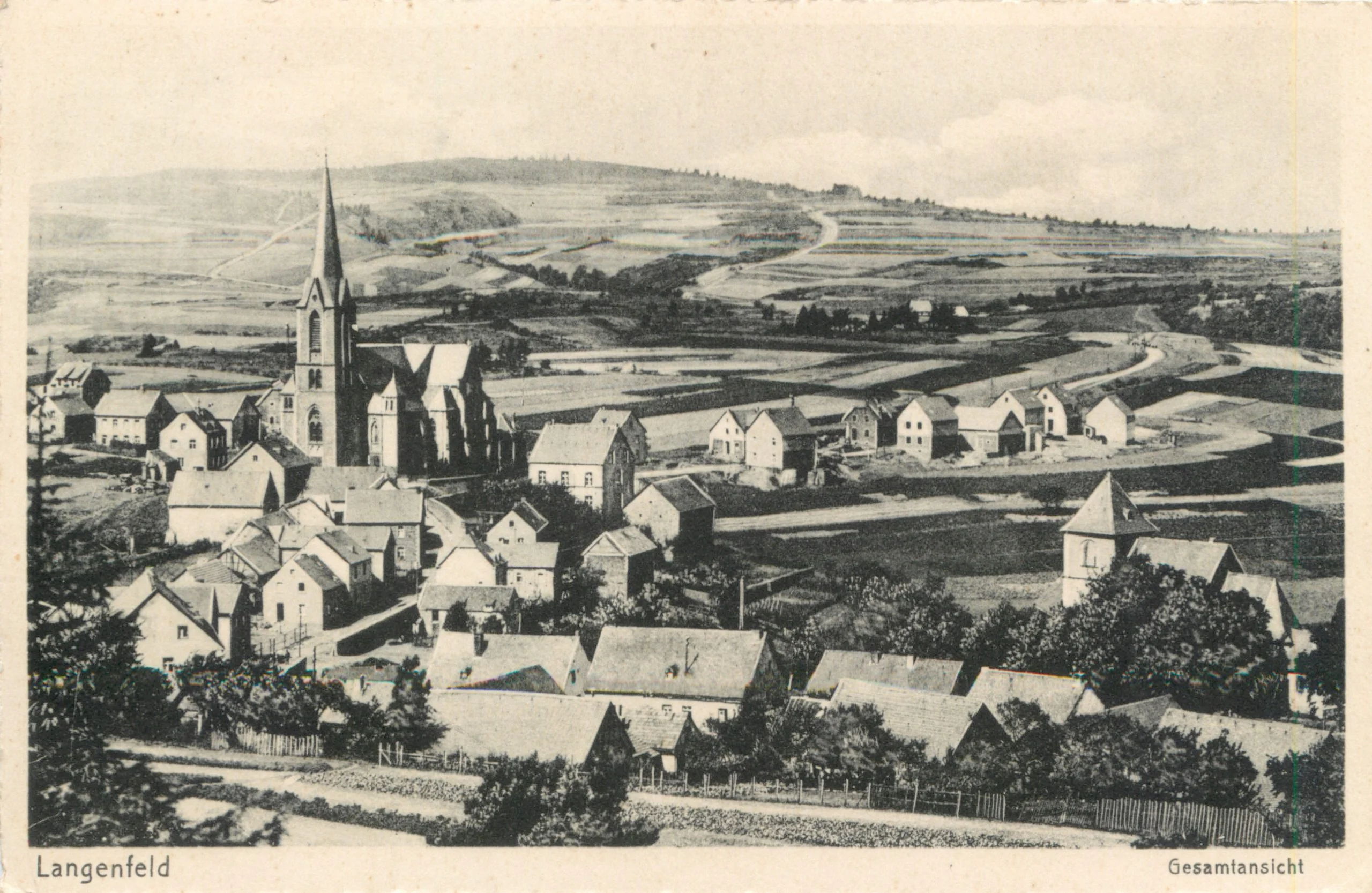 Historische Postkarte - Pfarrkirche St. Quirinus